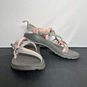 Chaco ZX/1 Ecotreads Gray Pink Open Toe Strappy Sport Sandal Shoes Kid's US 3 FS